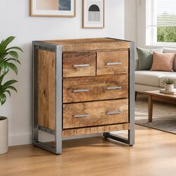 Reliable Brown Sideboard Crafted from Mango Wood