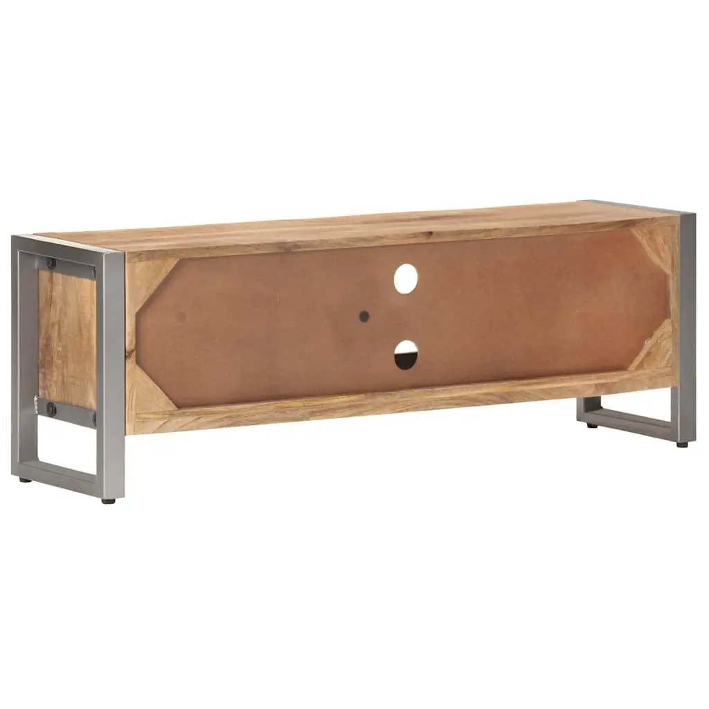 TV Cabinet 120x30x40 cm Rough Mango Wood Industrial Style Media Storage Unit