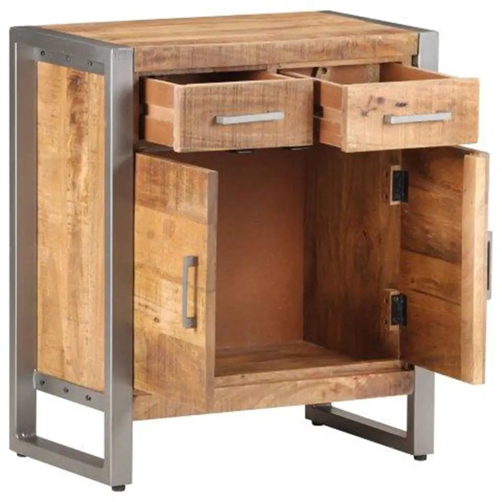 Sideboard Storage Cabinet in Brown Mango Wood