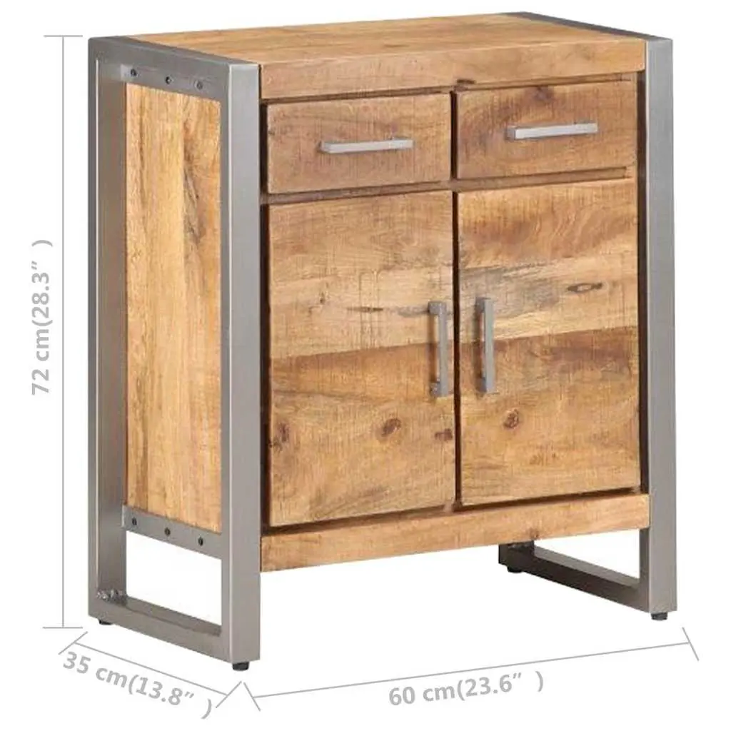 Sideboard Storage Cabinet in Brown Mango Wood