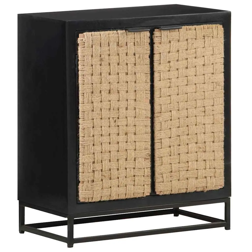 Sideboard 60x35x70 cm Solid Mango Wood Storage Cabinet Two Doors Industrial