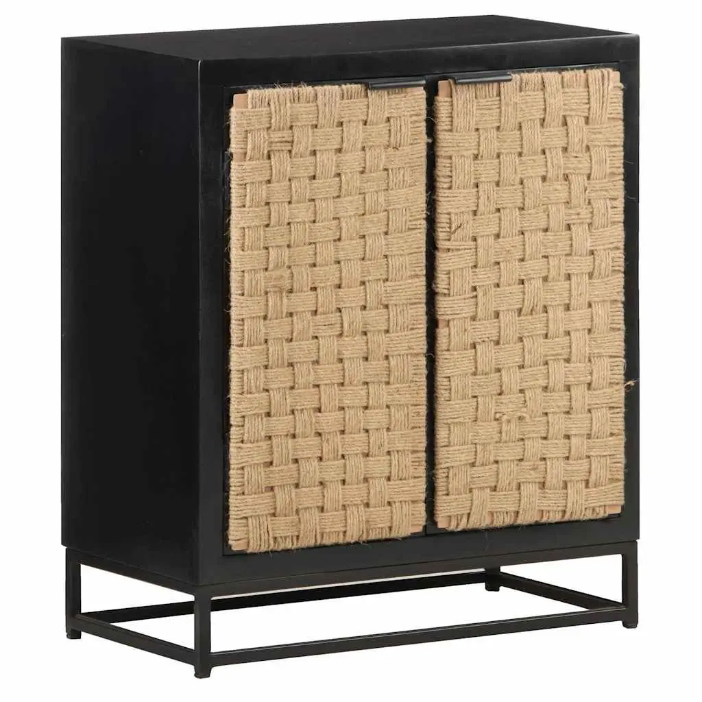 Sideboard 60x35x70 cm Solid Mango Wood Storage Cabinet Two Doors Industrial