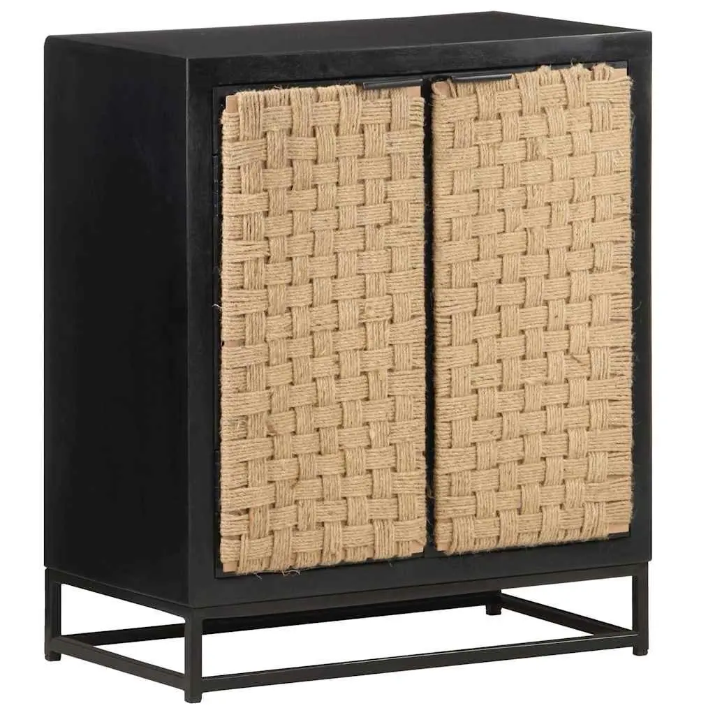 Sideboard 60x35x70 cm Solid Mango Wood Storage Cabinet Two Doors Industrial
