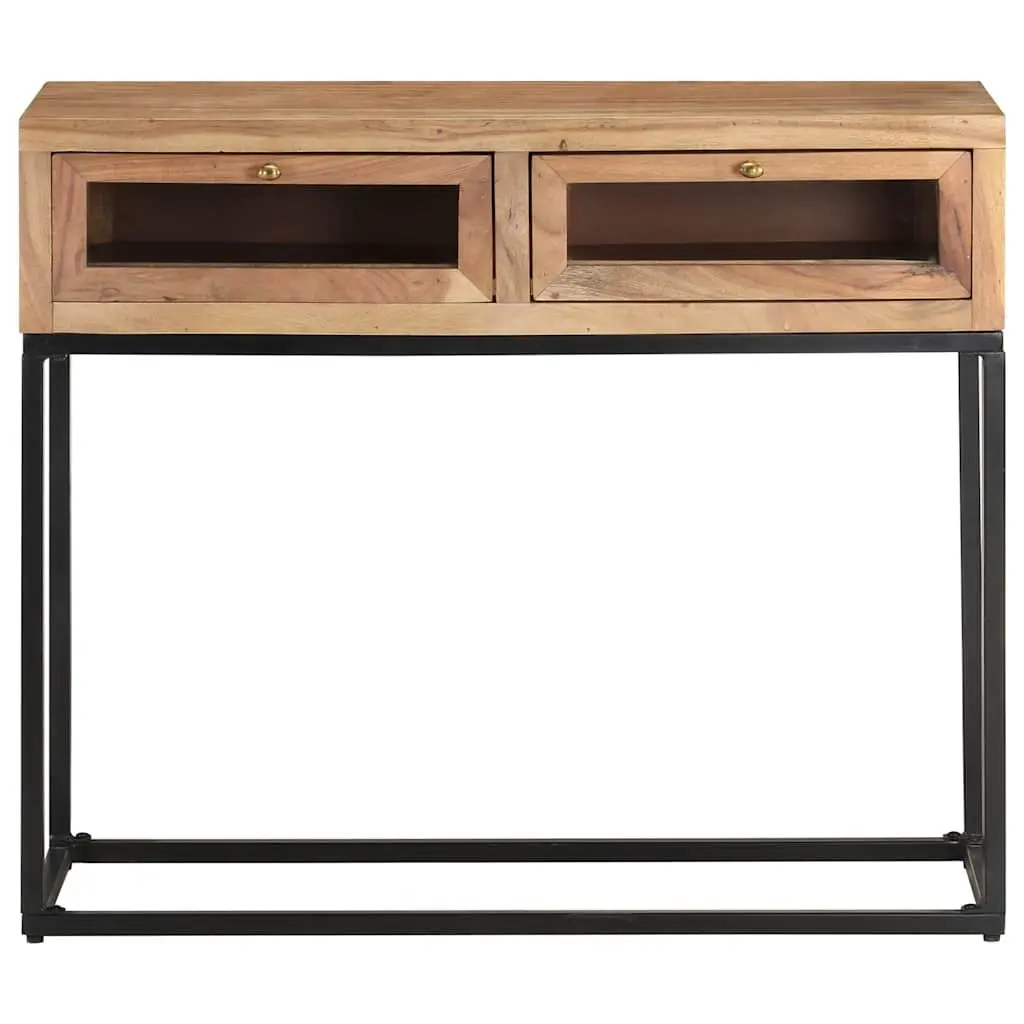 Console Table in Solid Acacia Wood 90x35x76 cm