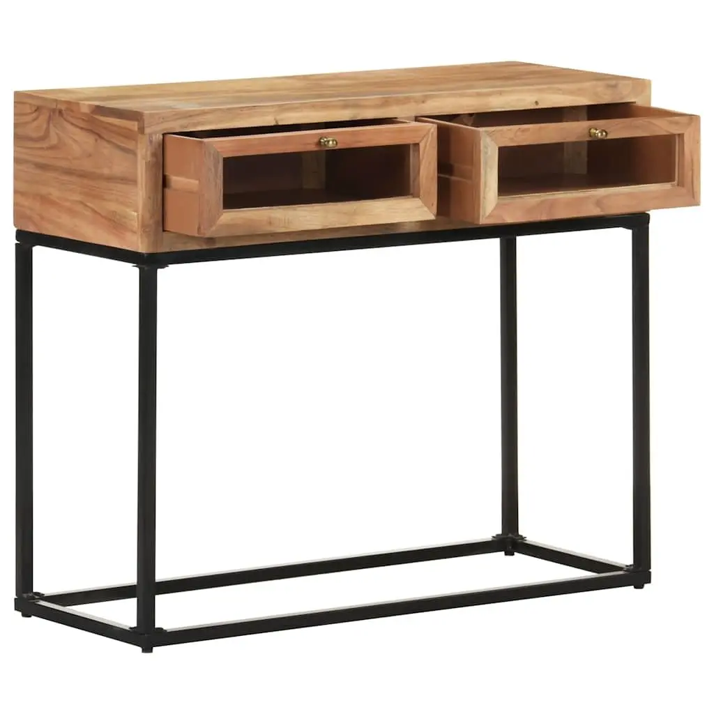 Console Table in Solid Acacia Wood 90x35x76 cm