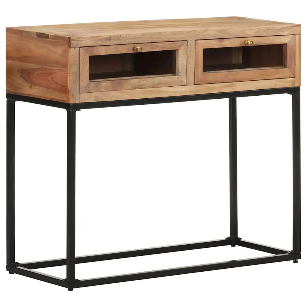 Console Table in Solid Acacia Wood 90x35x76 cm
