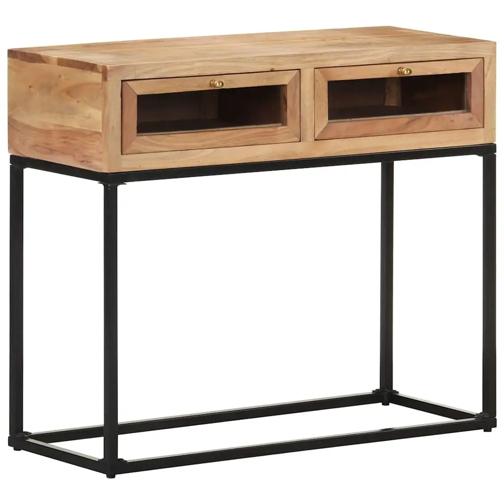 Console Table in Solid Acacia Wood 90x35x76 cm