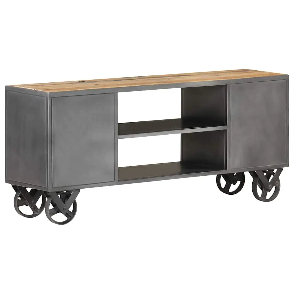 TV Cabinet Industrial Style Storage Unit 110x30x49cm Brown Solid Reclaimed Wood