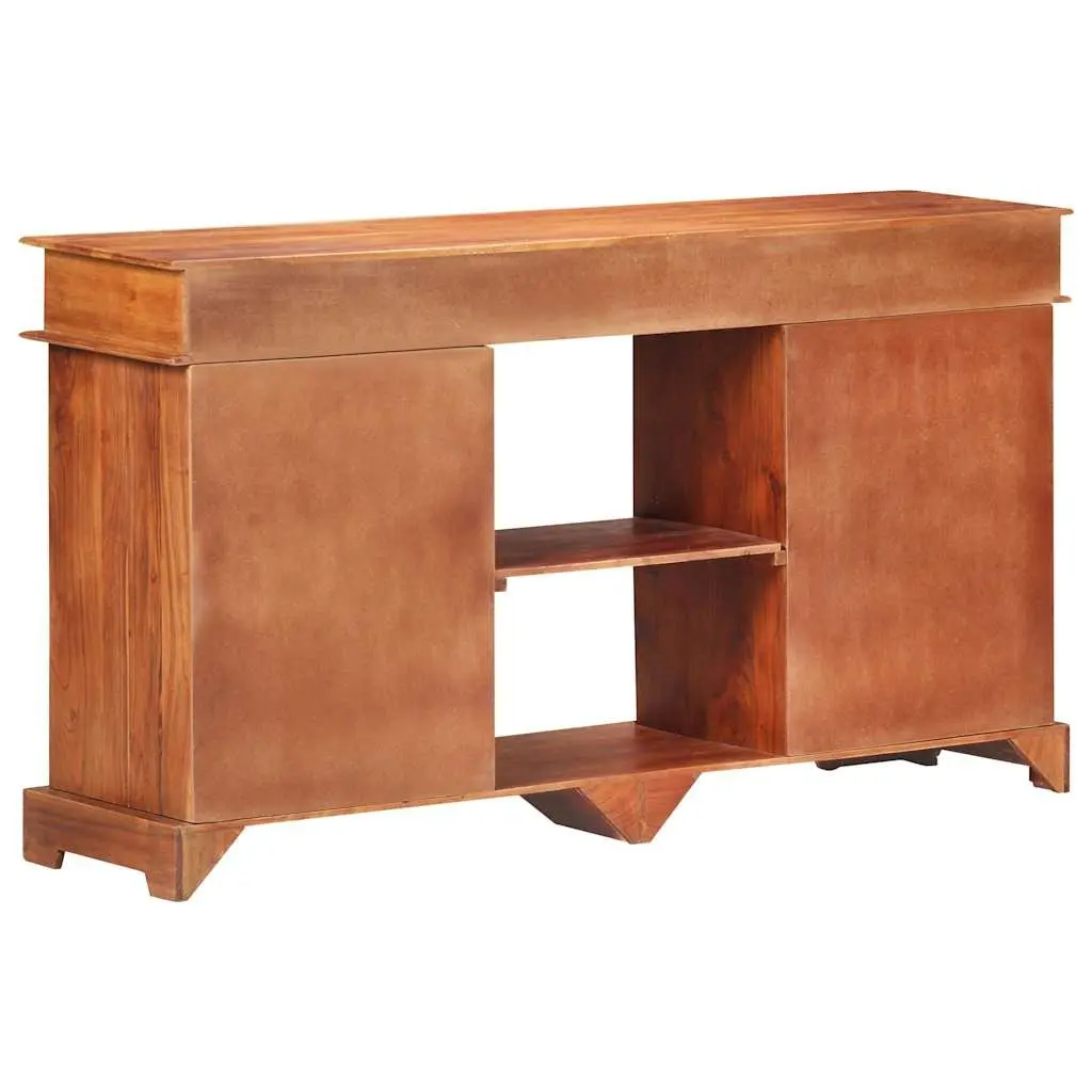 Sideboard Solid Acacia Wood Storage Cabinet 135x35x75cm Brown 2 Doors 3 Drawers
