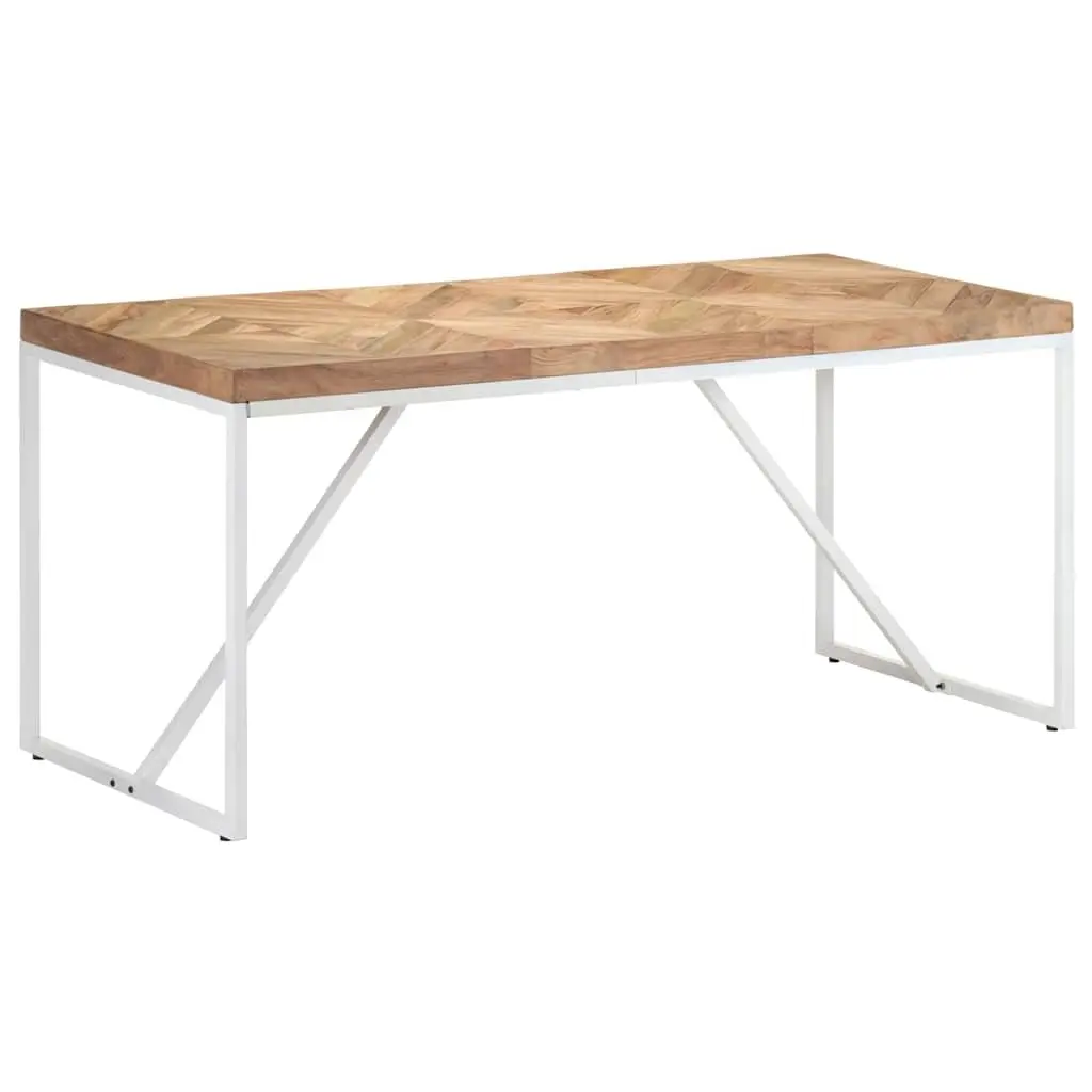 Solid Wood Dining Table 160x70x76cm with Unique Charm