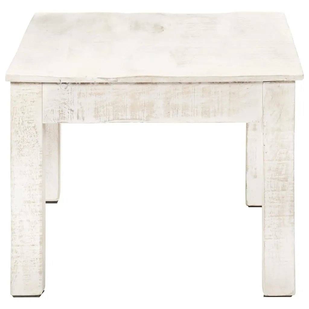 Coffee Table in White Wash Solid Mango Wood