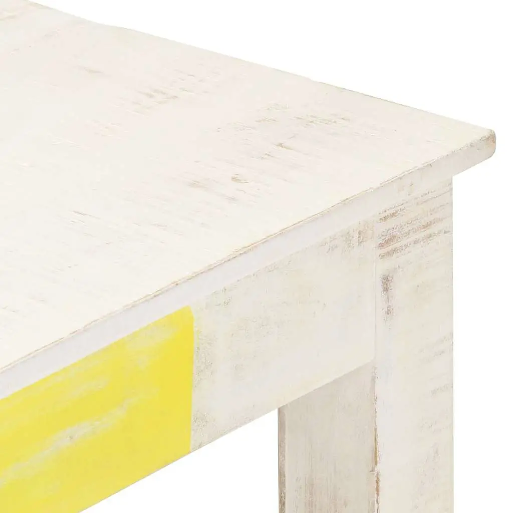 Coffee Table in White Wash Solid Mango Wood