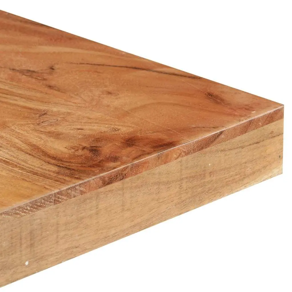 Dining Table Solid Acacia Wood Kitchen Furniture 160x80x76 cm Black