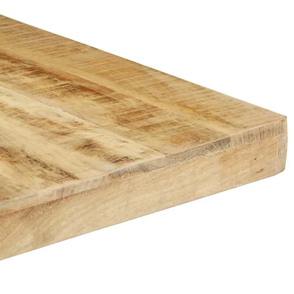 Dining Table 160x80x76 cm Rough Mango Wood Kitchen Room Furniture Brown