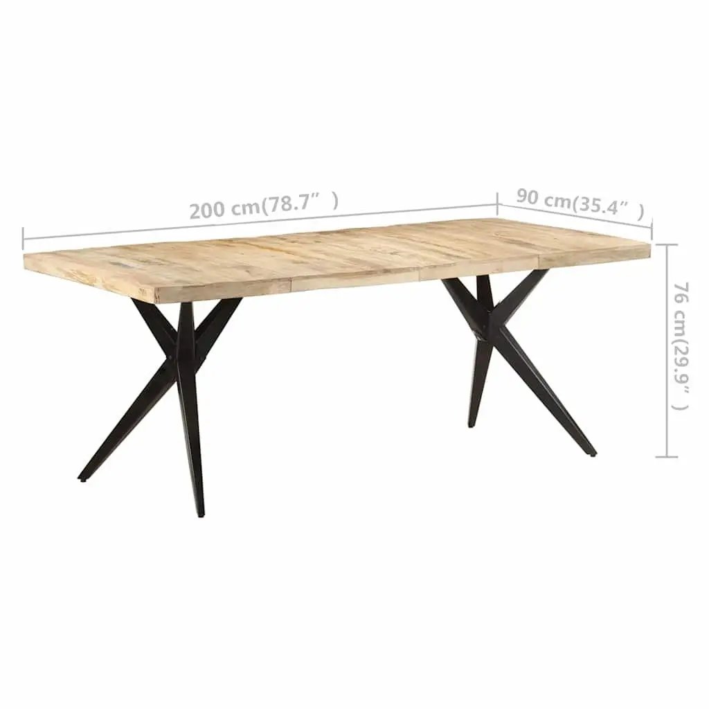 Dining Table Made from Rough Mango Wood