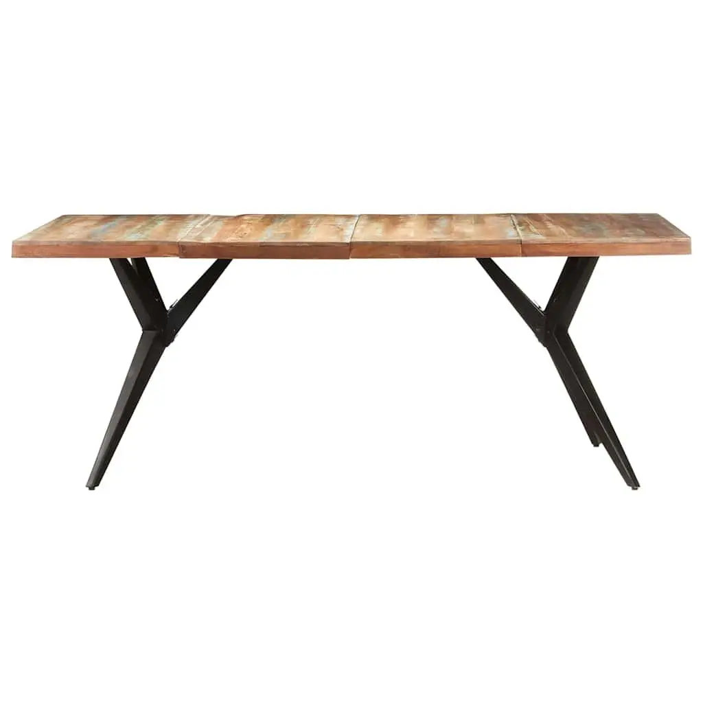 Dining Table 200x90x76cm Solid Reclaimed Wood Kitchen Furniture White
