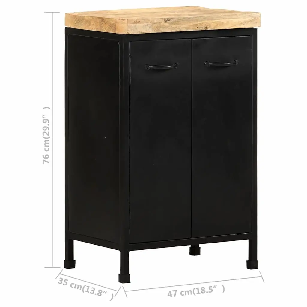Sideboard Storage Cabinet 47x35x76 cm Brown Rustic Industrial Decor