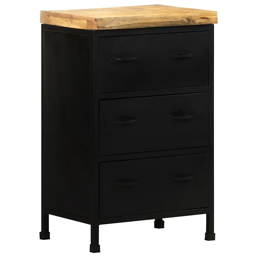 Sideboard Storage Cabinet 47x35x76 cm Brown Rustic Wood with 3 Drawers