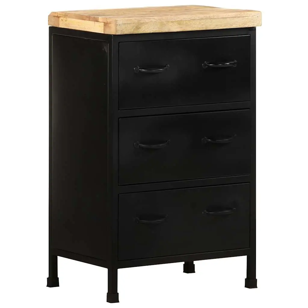 Sideboard Storage Cabinet 47x35x76 cm Brown Rustic Wood with 3 Drawers