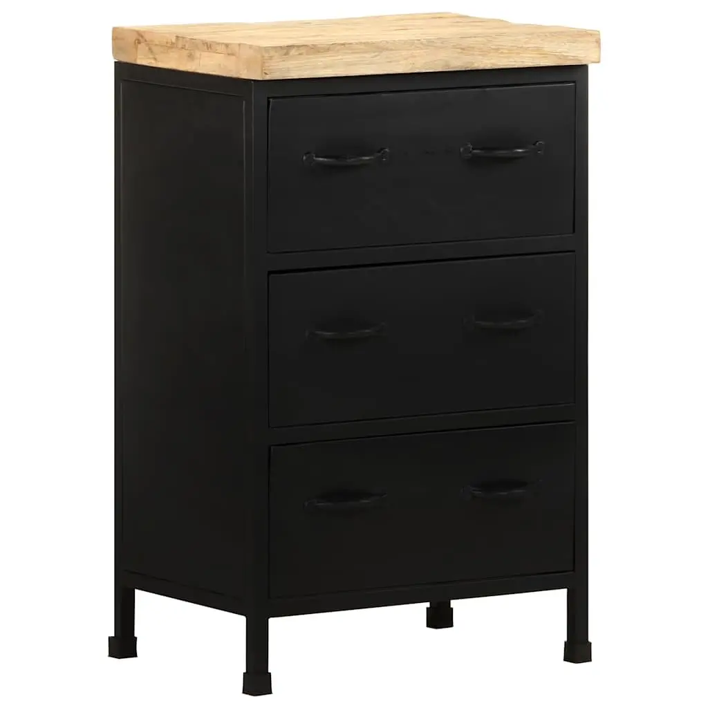 Sideboard Storage Cabinet 47x35x76 cm Brown Rustic Wood with 3 Drawers
