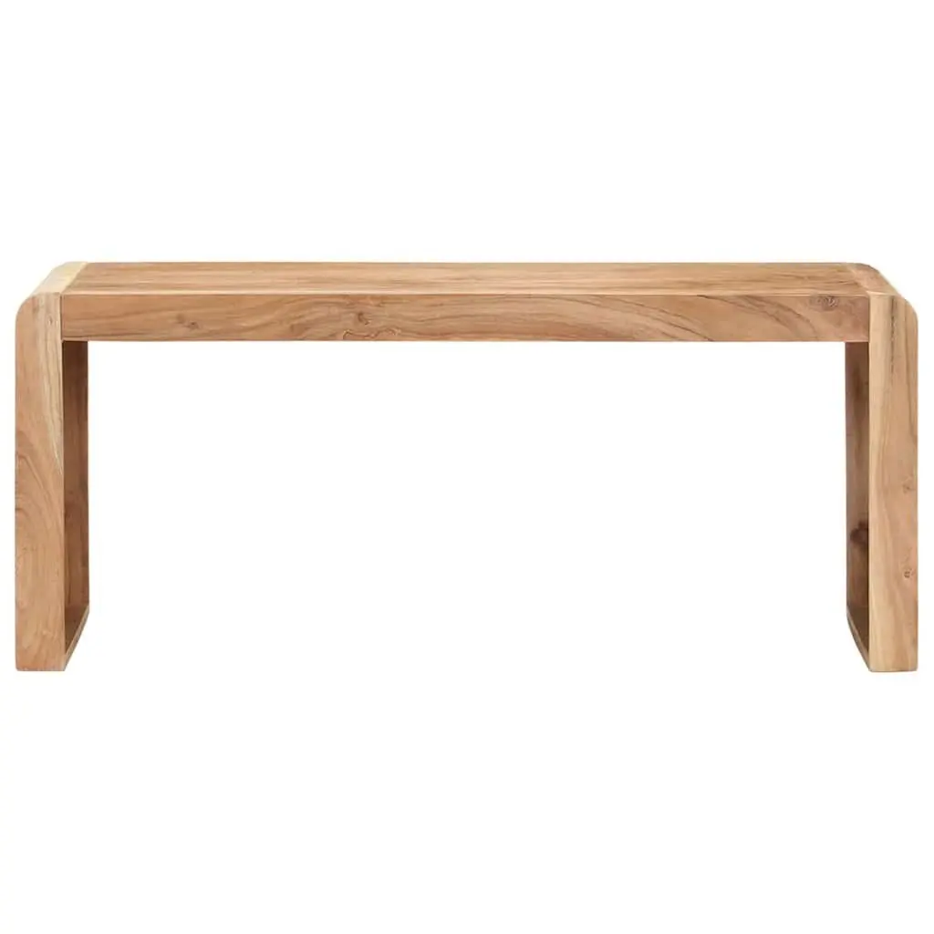 Solid Acacia Wood Bench for Kitchen Hall Entryway 110x38x46cm Brown Durable Seating