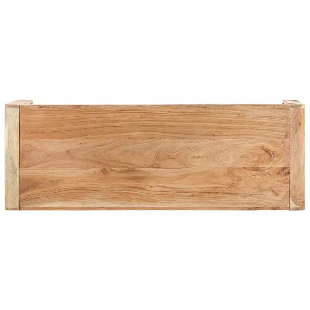 Solid Acacia Wood Bench for Kitchen Hall Entryway 110x38x46cm Brown Durable Seating