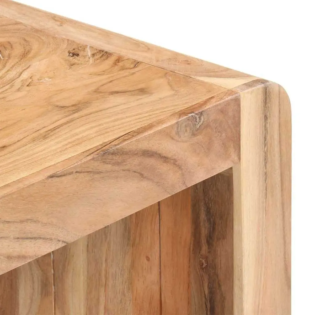Solid Acacia Wood Bench for Kitchen Hall Entryway 110x38x46cm Brown Durable Seating