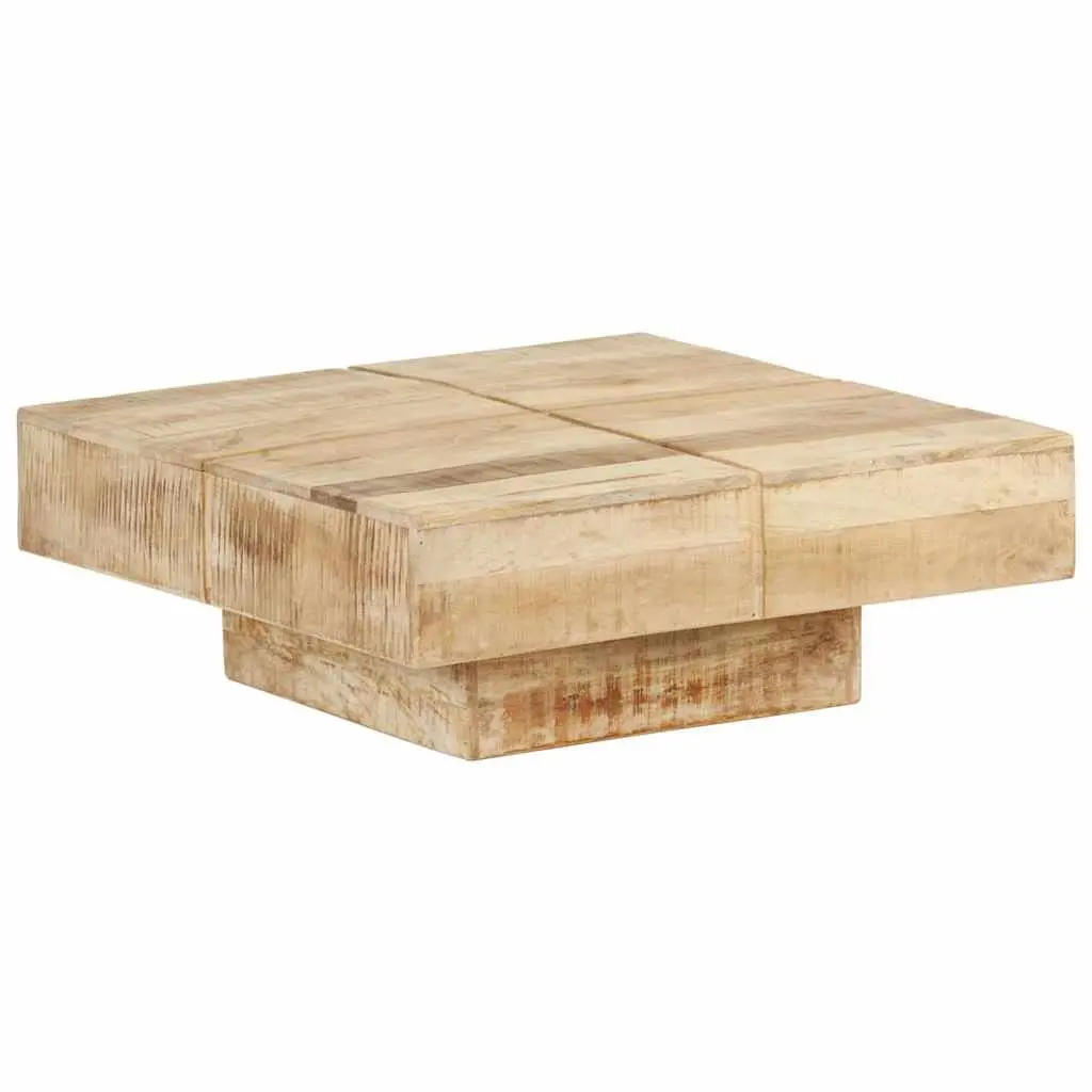 Coffee Table in Solid Mango Wood, Brown Finish