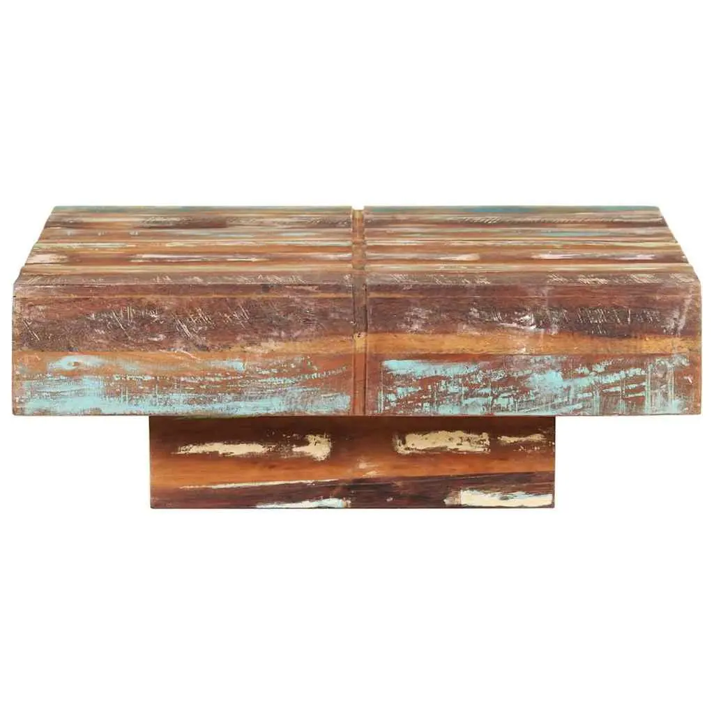 Coffee Table 80x80x28 cm Solid Reclaimed Wood Living Room Accent Furniture Brown