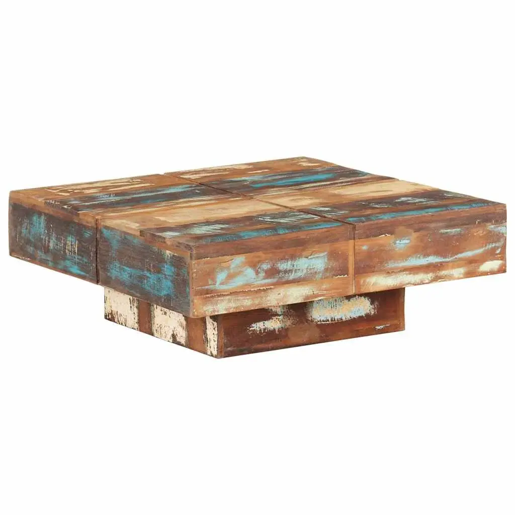 Coffee Table 80x80x28 cm Solid Reclaimed Wood Living Room Accent Furniture Brown