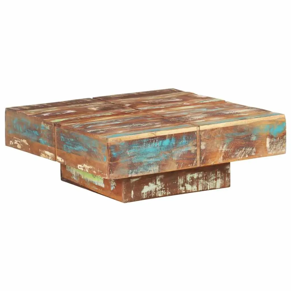 Coffee Table 80x80x28 cm Solid Reclaimed Wood Living Room Accent Furniture Brown