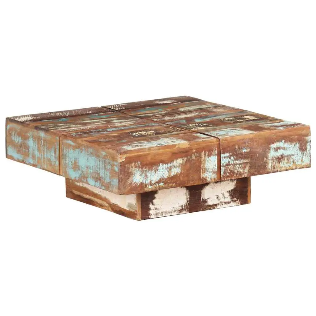 Coffee Table 80x80x28 cm Solid Reclaimed Wood Living Room Accent Furniture Brown