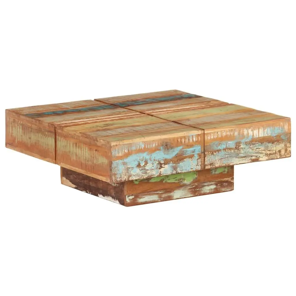 Coffee Table 80x80x28 cm Solid Reclaimed Wood Living Room Accent Furniture Brown
