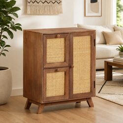 Warm Solid Mango Wood Sideboard for Affordable Elegance