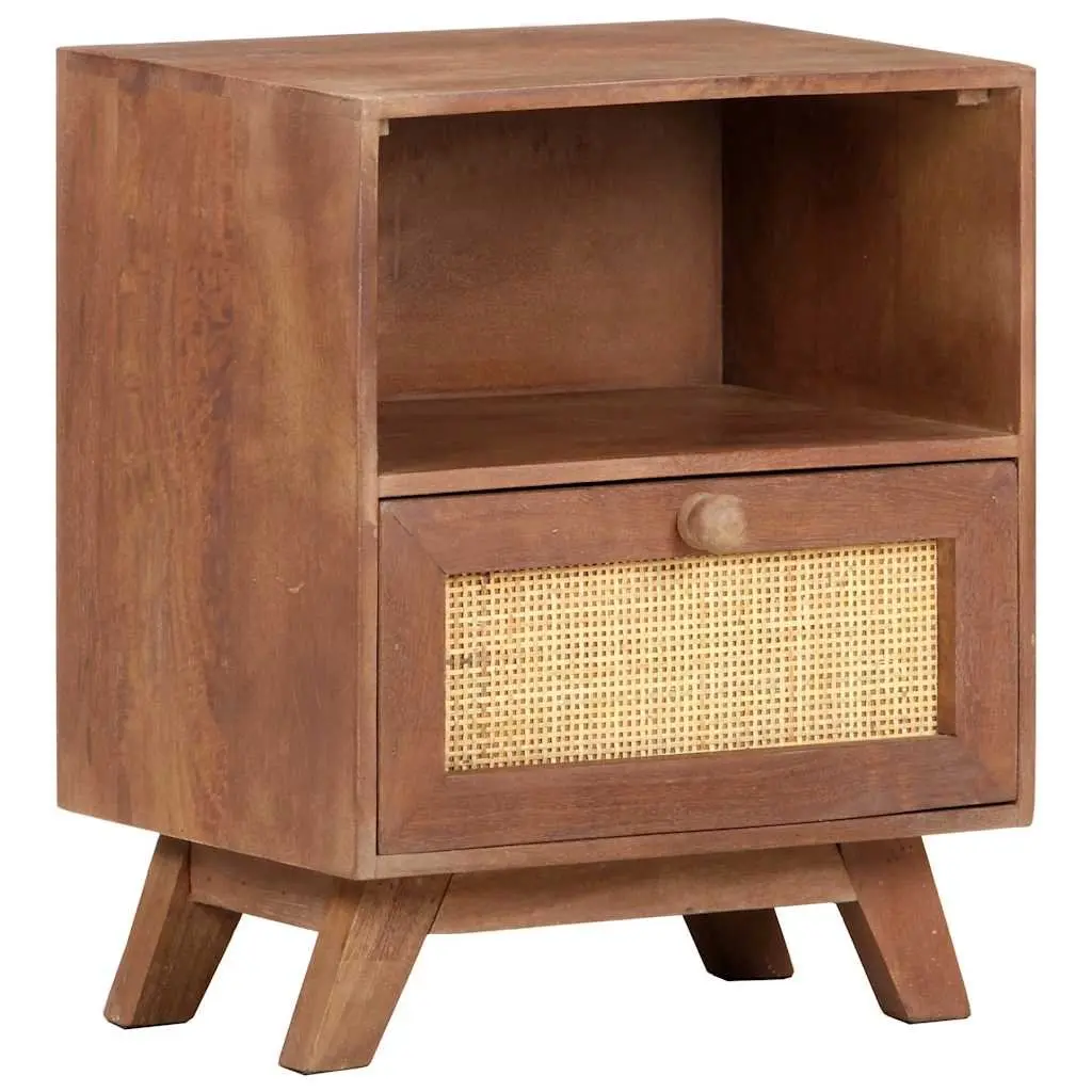 Bedside Cabinet with Drawer and Shelf