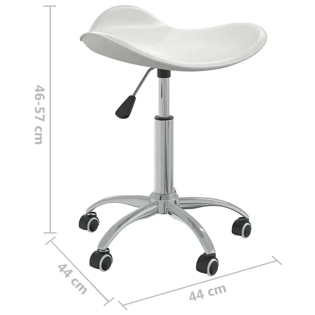 Adjustable Height Rolling Swivel Chair Salon Spa Stool White Faux Leather