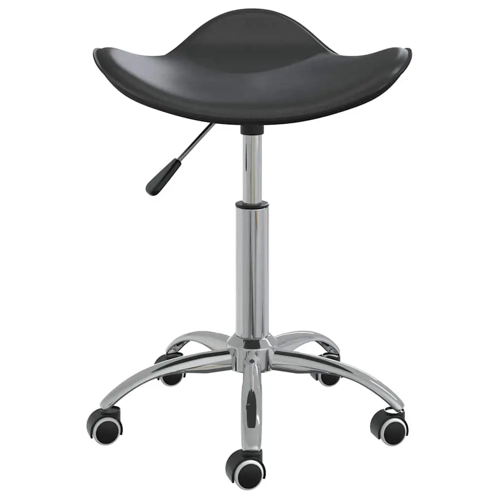 Salon Spa Stool Black Swivel Chair Height Adjustable Five Wheels Work Stool