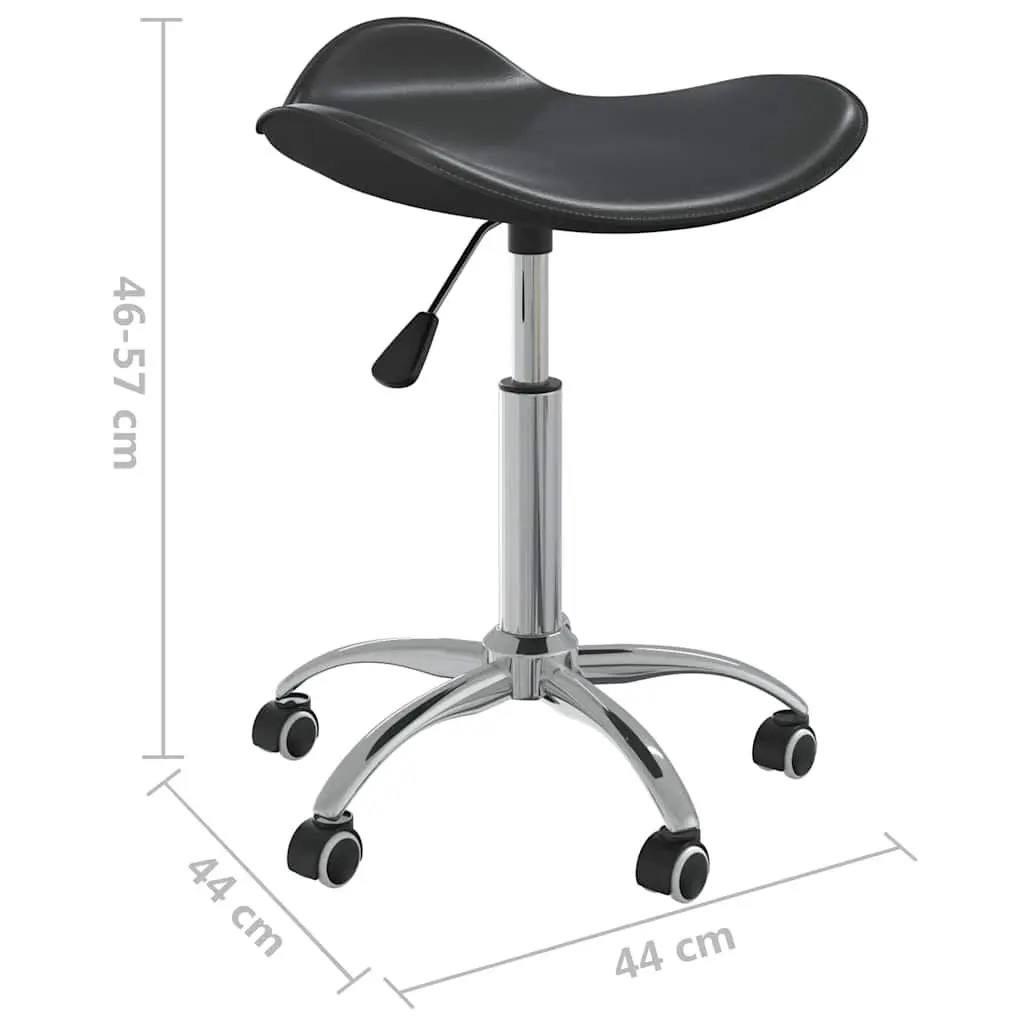 Salon Spa Stool Black Swivel Chair Height Adjustable Five Wheels Work Stool