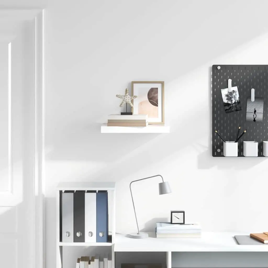 Floating Wall Shelf Display Ledge Storage Rack Modern Home Decor White 50 x 23.5 x 3.8 cm