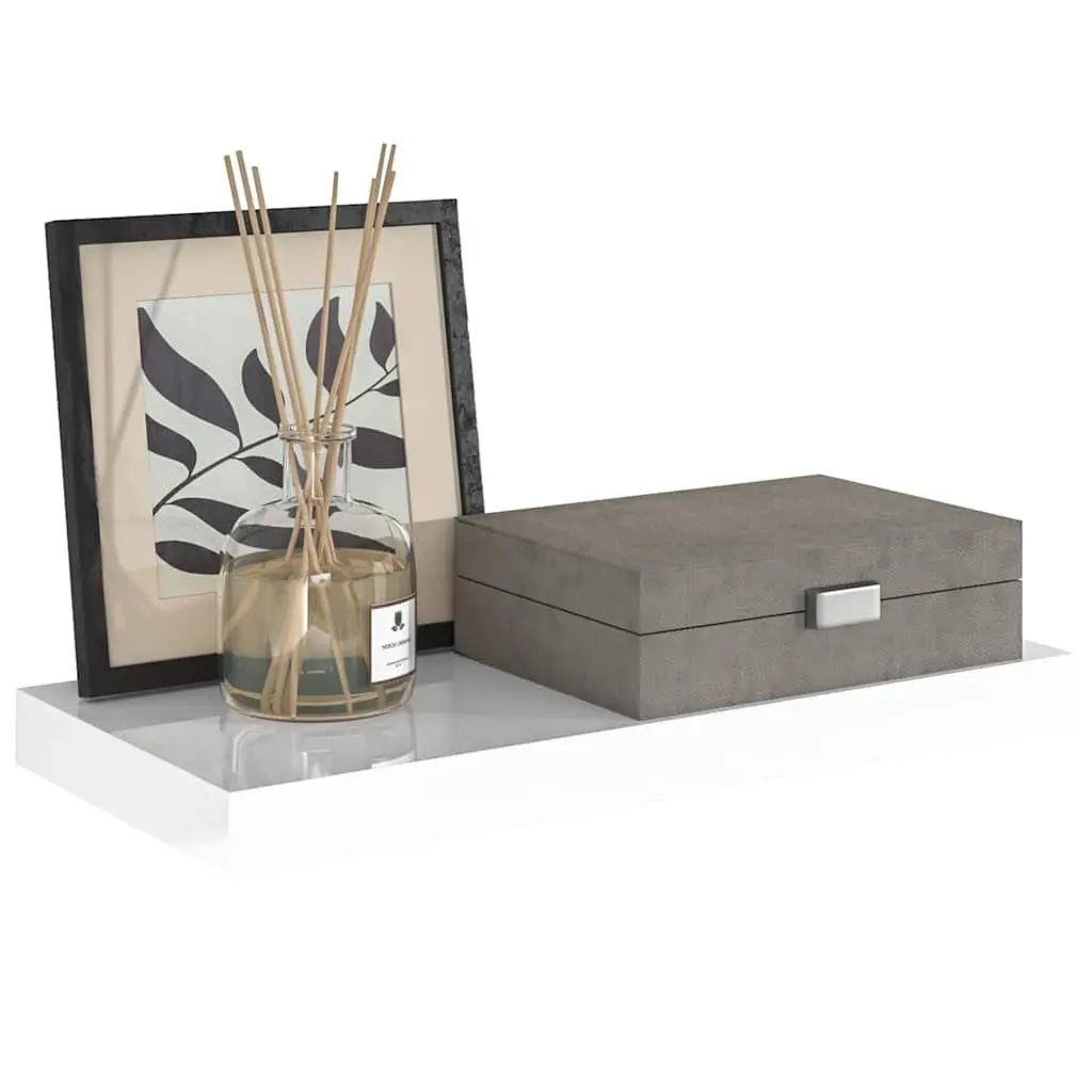 Floating Wall Shelf Display Ledge Storage Rack Modern Home Decor White 50 x 23.5 x 3.8 cm