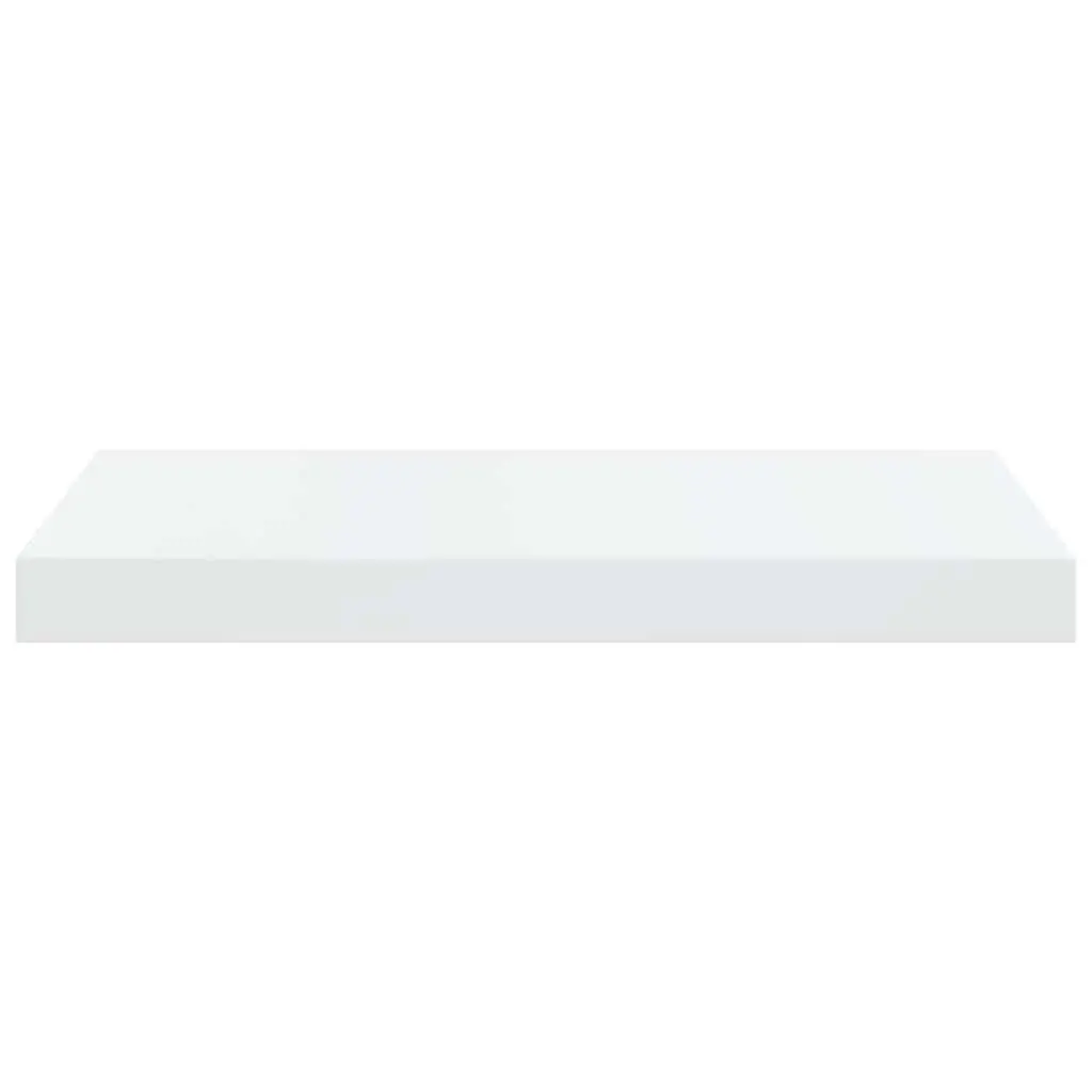 Floating Wall Shelves Display Shelf 50 x 23.5 x 3.8 cm High Gloss White 2 Piece