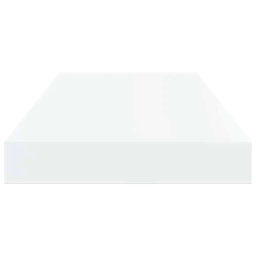 Floating Wall Shelves Display Shelf 50 x 23.5 x 3.8 cm High Gloss White 2 Piece