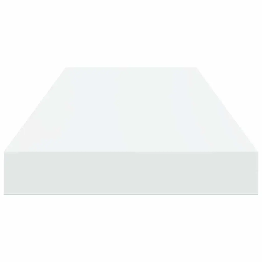 Floating Wall Shelves Display Ledge 60 x 23.5 x 3.8 cm High Gloss White 2 Piece
