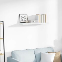 Stylish White Floating Shelf with Stability