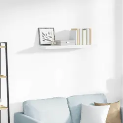 Stylish White Floating Shelf with Stability