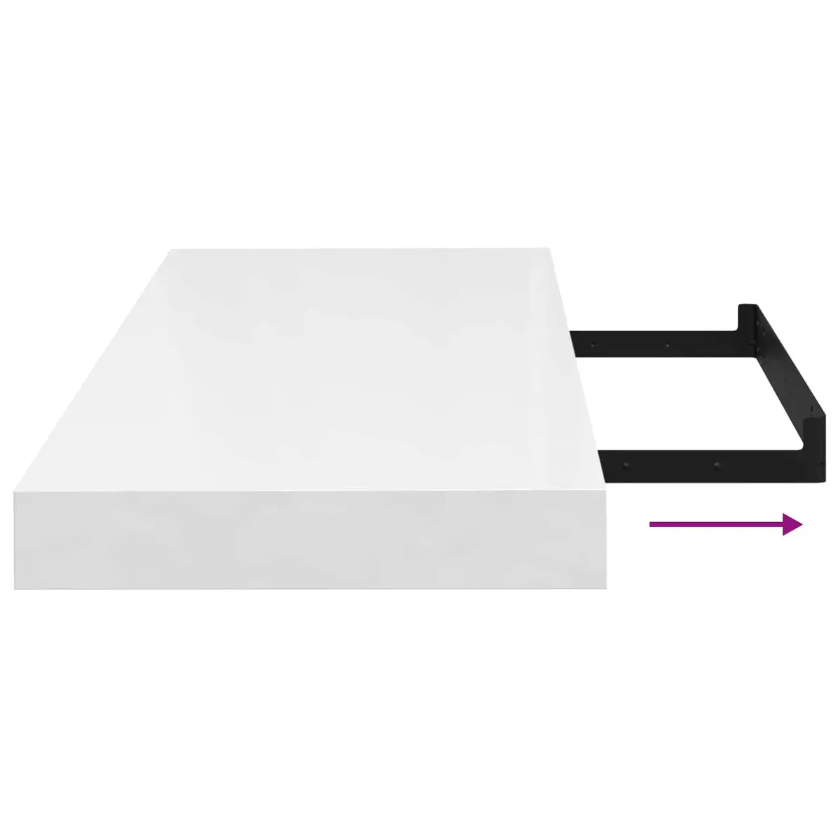 High Gloss White Wall Shelf for Home Displays