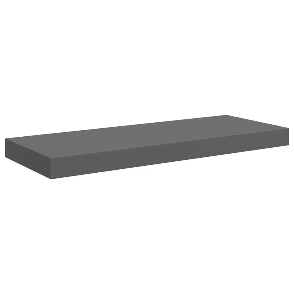 Wall Shelf Display Grey Honeycomb MDF Metal Frame 60 x 23.5 x 3.8 cm