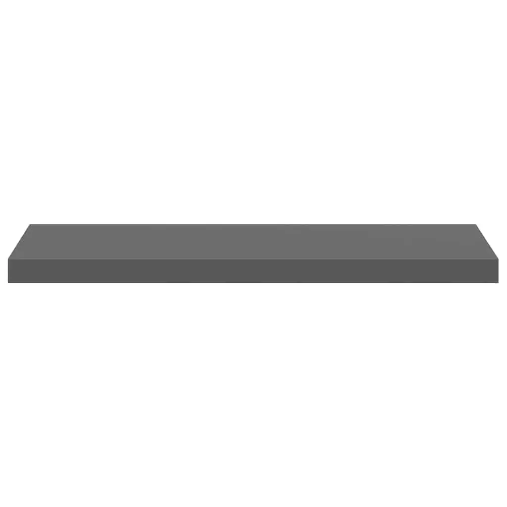 Wall Shelf Floating Display Grey High Gloss MDF Honeycomb Frame Home Decor Ledge