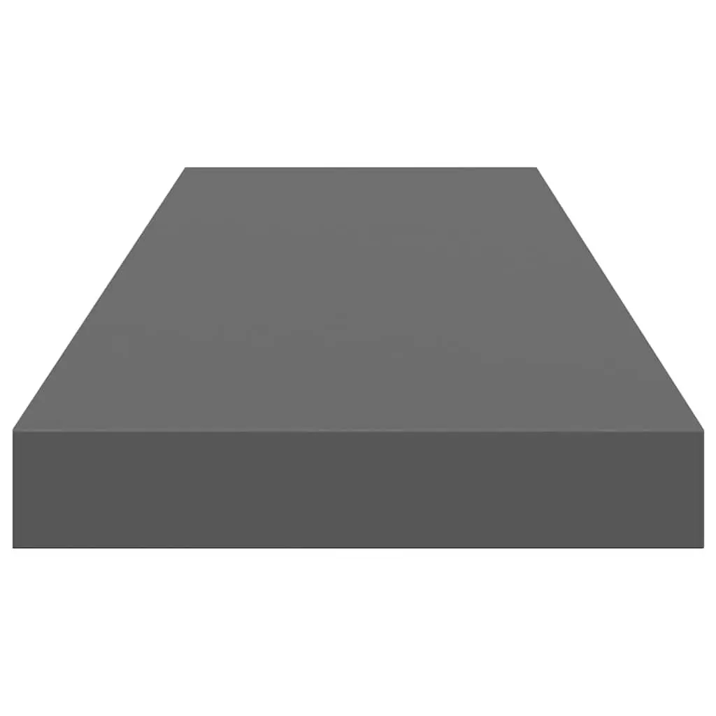Floating Wall Shelves Display Shelf 80 x 23.5 x 3.8 cm High Gloss Grey 2 Piece