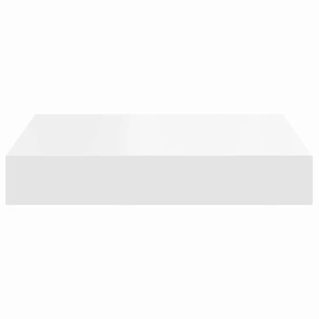 White Floating Wall Shelf Display Ledge Invisible Mount 23 x 23.5 x 3.8 cm Honeycomb MDF Frame